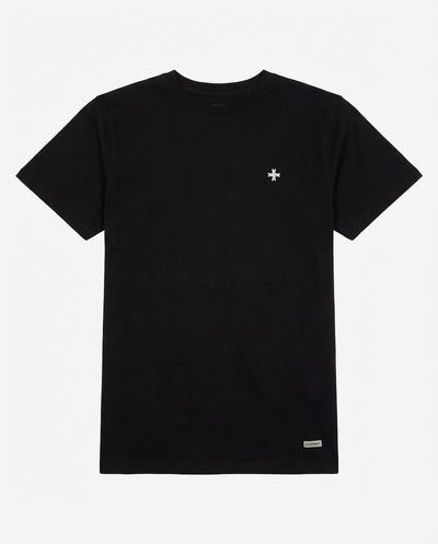 T-shirt girocollo maniche corte con micrologo ricamato