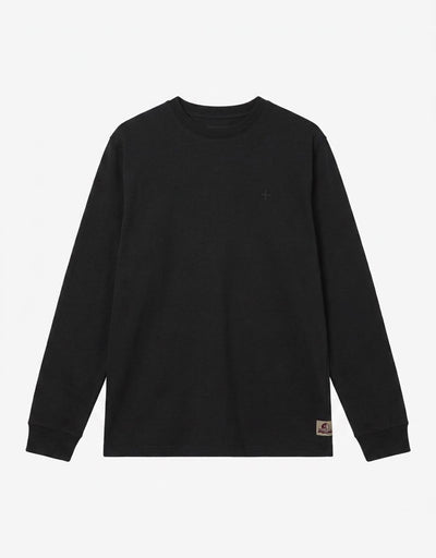 T-shirt a maniche lunghe con logo ricamato