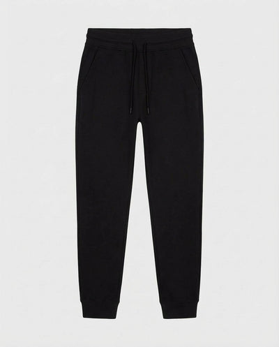 Pantaloni felpa con logo ricamato sul davanti, vita e fondo a coste