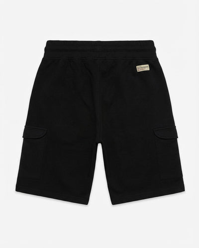 Bermuda in felpa con logo ricamato sul davanti