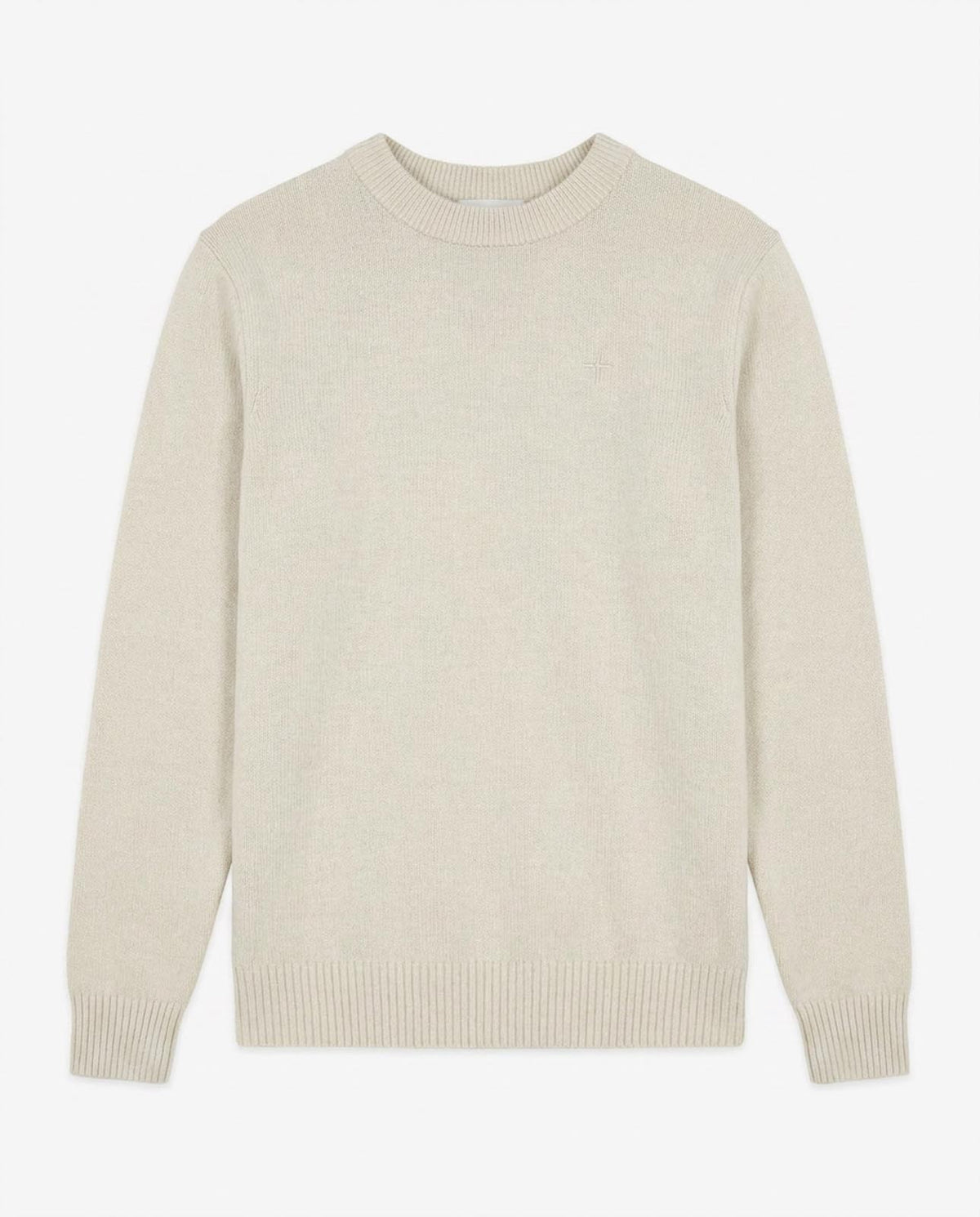 Maglia girocollo con ricamo in tono