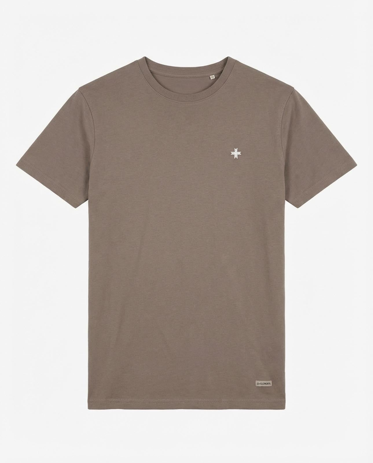 T-shirt girocollo maniche corte con micrologo ricamato