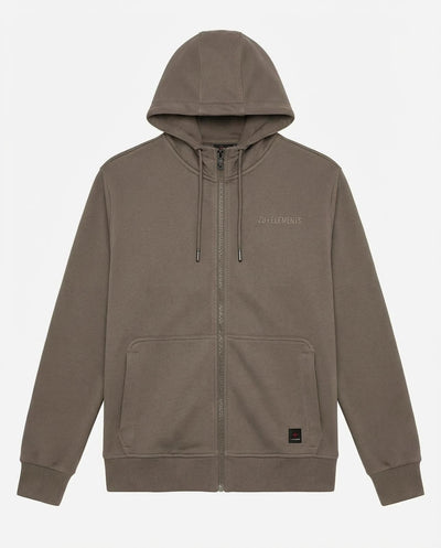 Felpa zip con cappuccio in piquet e tasche con zip