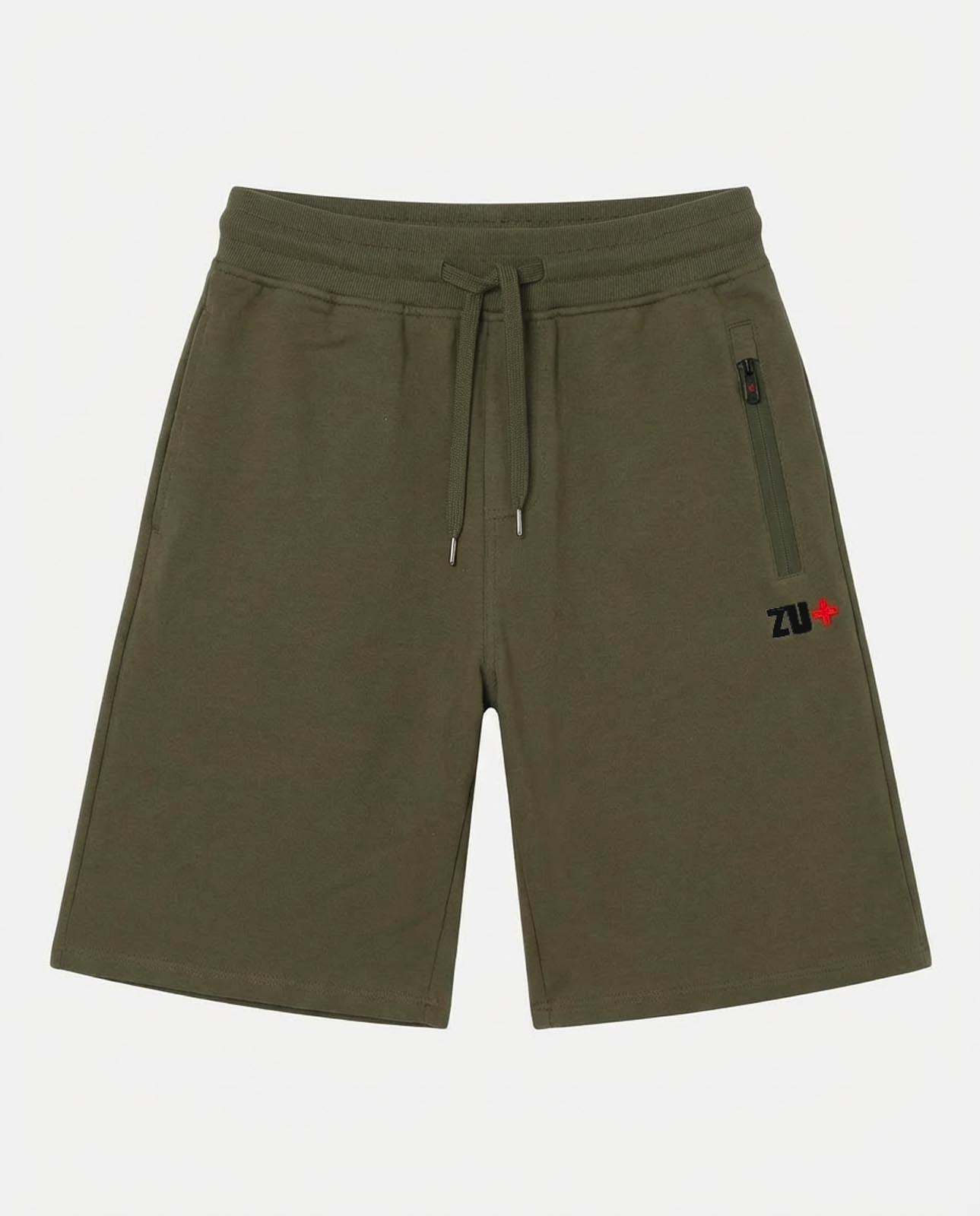 Bermuda felpa relaxed fit, tasche con zip waterproof