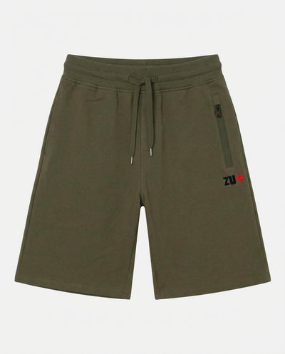 Bermuda felpa relaxed fit, tasche con zip waterproof