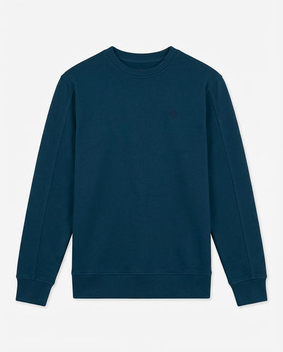 Felpa girocollo con logo ricamato lato cuore