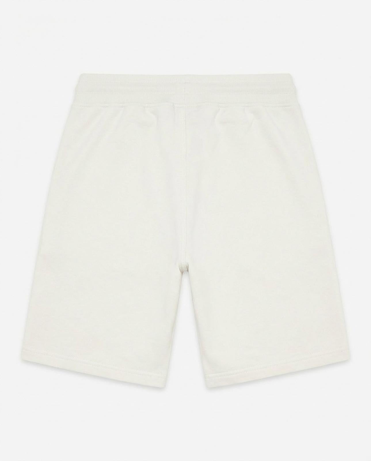 Bermuda felpa in piquet, tasche con zip, stampa laterale
