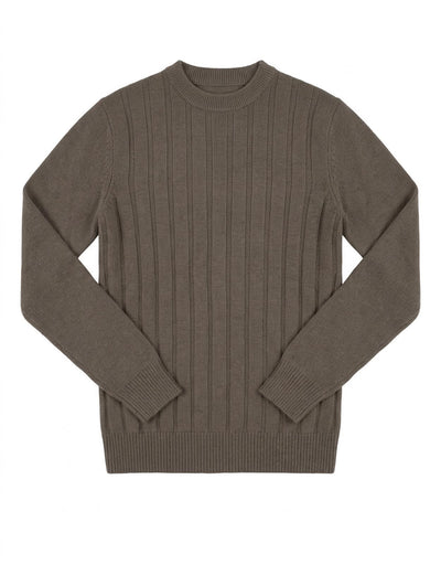 Maglia girocollo a righe in viscosa