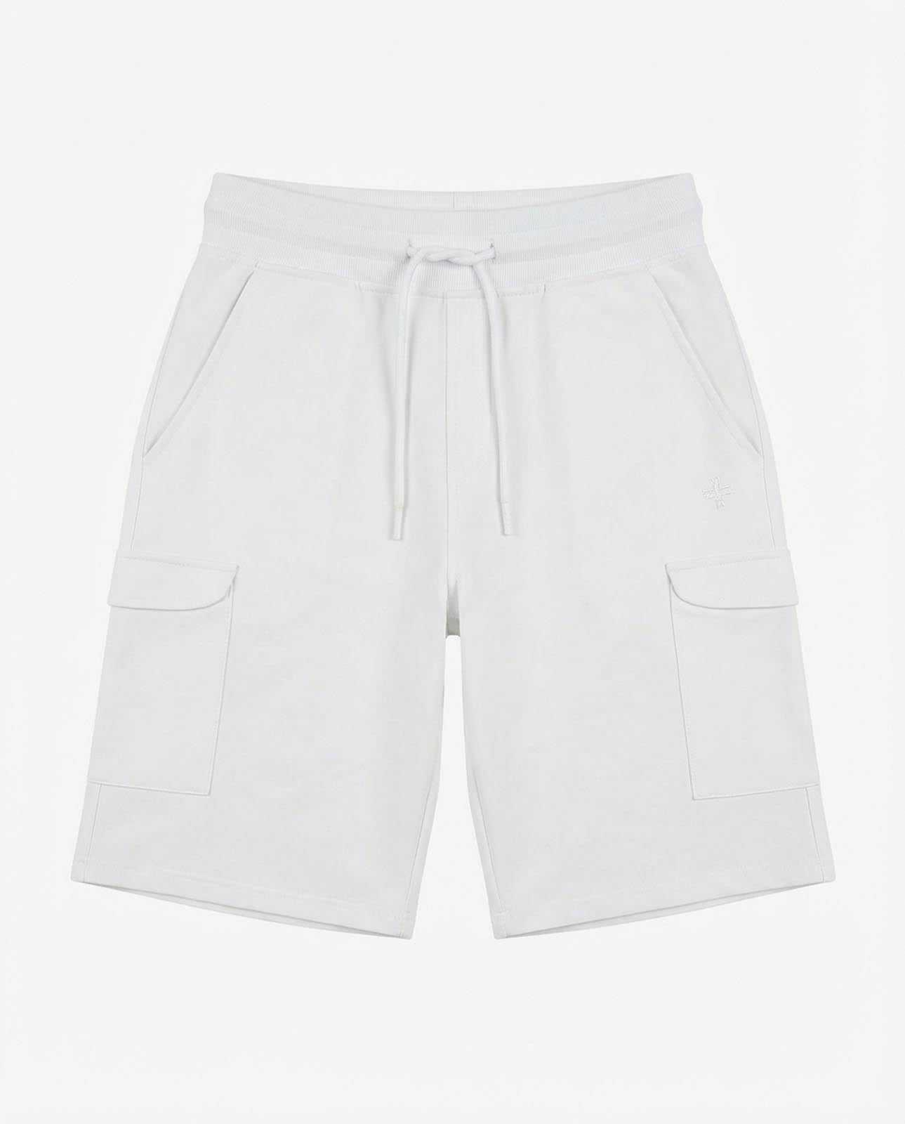 Bermuda in felpa con logo ricamato sul davanti