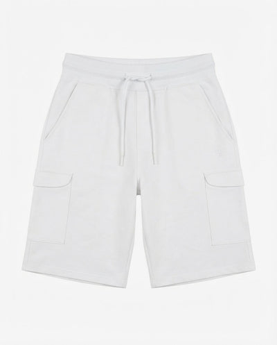 Bermuda in felpa con logo ricamato sul davanti