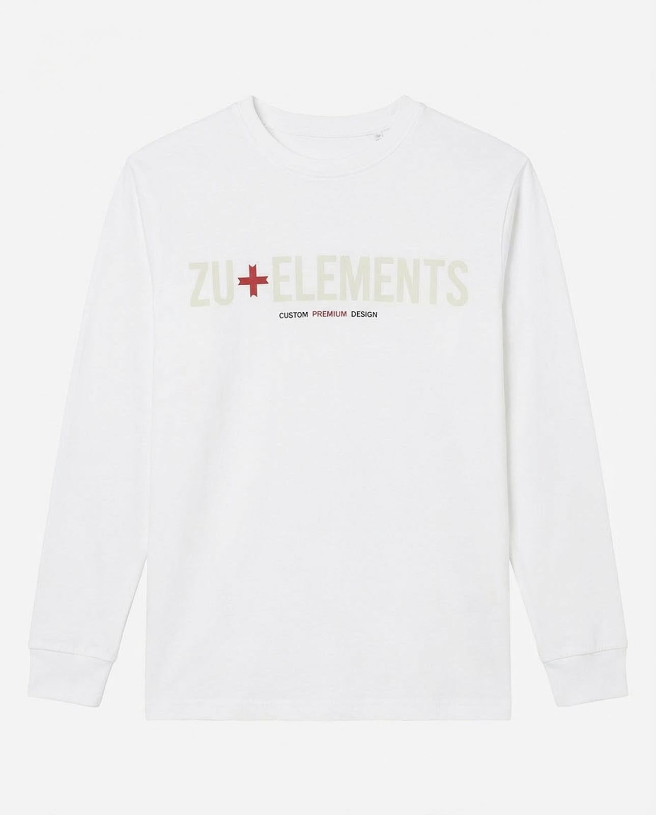 T-shirt manica lunga, logo frontale stampato, collo e polsi a coste