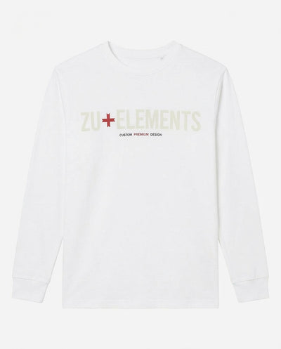 T-shirt manica lunga, logo frontale stampato, collo e polsi a coste