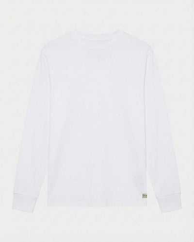 T-shirt manica lunga, logo lato cuore ricamato, collo e polsi a coste