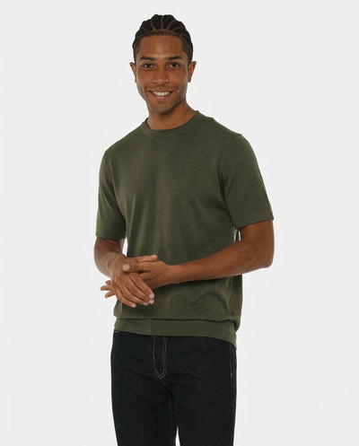 T-shirt in maglia maniche corte girocollo