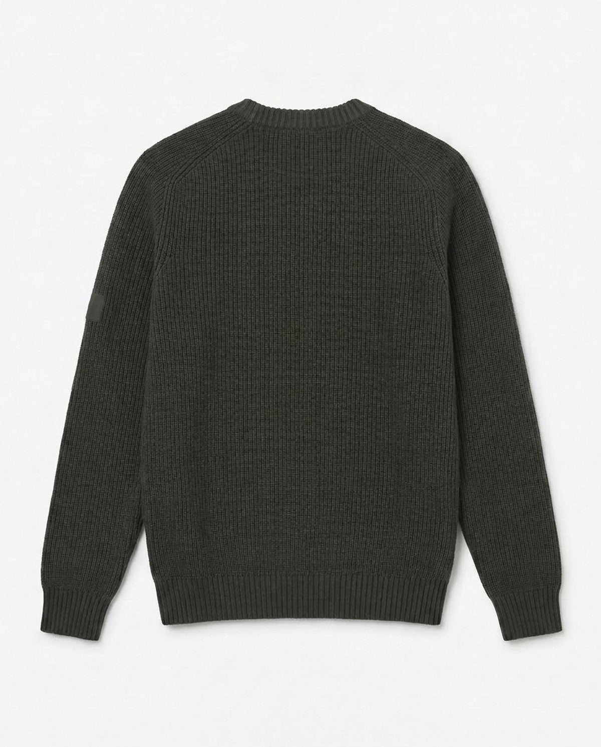 Maglia girocollo manica raglan con patch ricamato