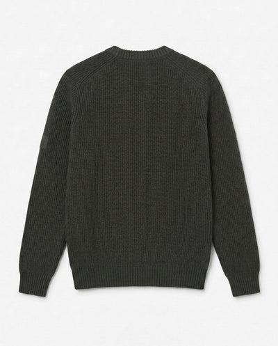 Maglia girocollo manica raglan con patch ricamato