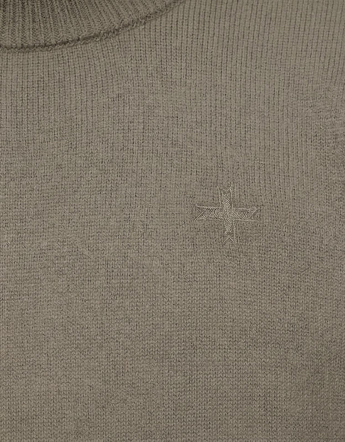 Maglia girocollo con ricamo in tono