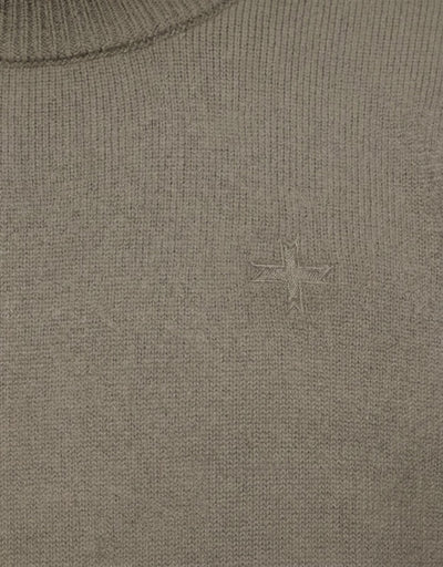 Maglia girocollo con ricamo in tono