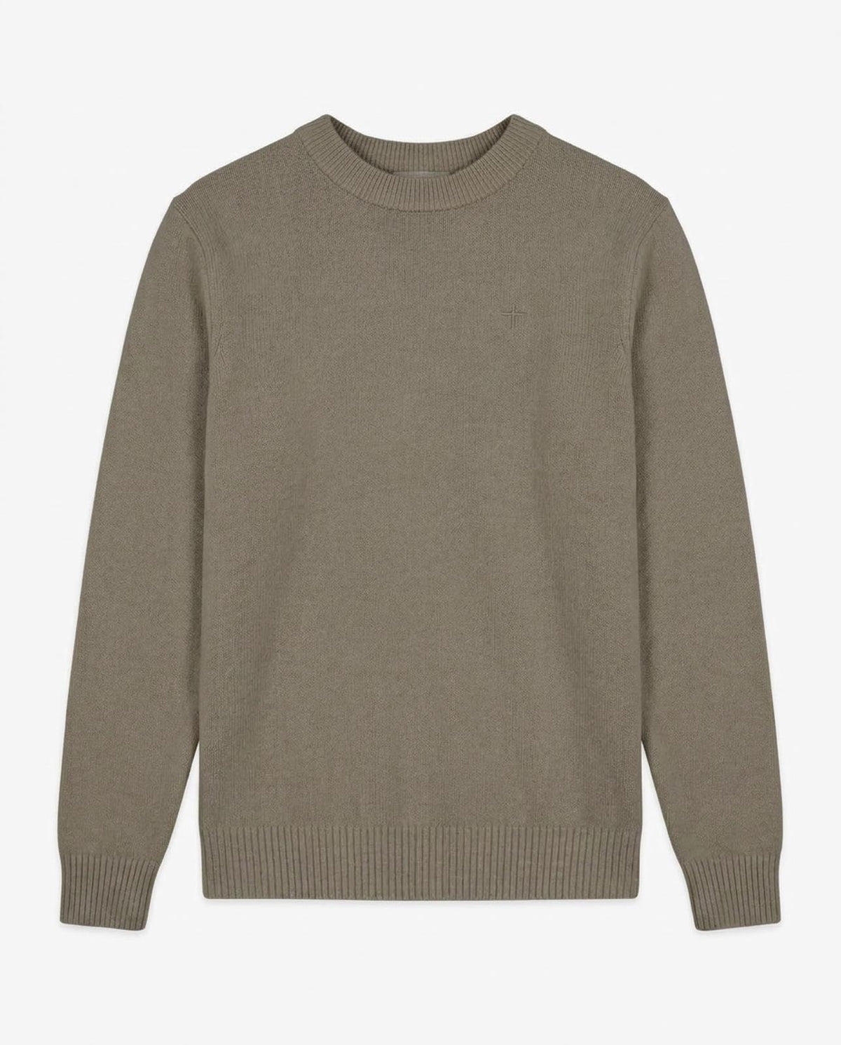 Maglia girocollo con ricamo in tono