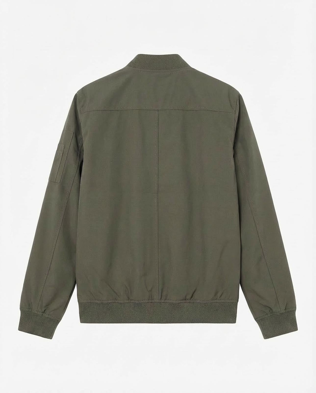 Bomber aviatore in twill con tasche a pattina