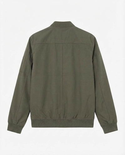 Bomber aviatore in twill con tasche a pattina