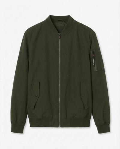 Bomber aviatore in twill con tasche a pattina