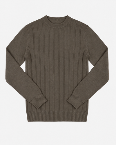 Maglia girocollo a righe in viscosa