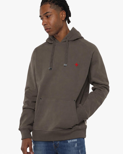 Felpa Carbon con cappuccio e manica raglan