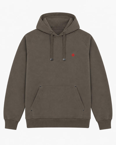 Felpa Carbon con cappuccio e manica raglan