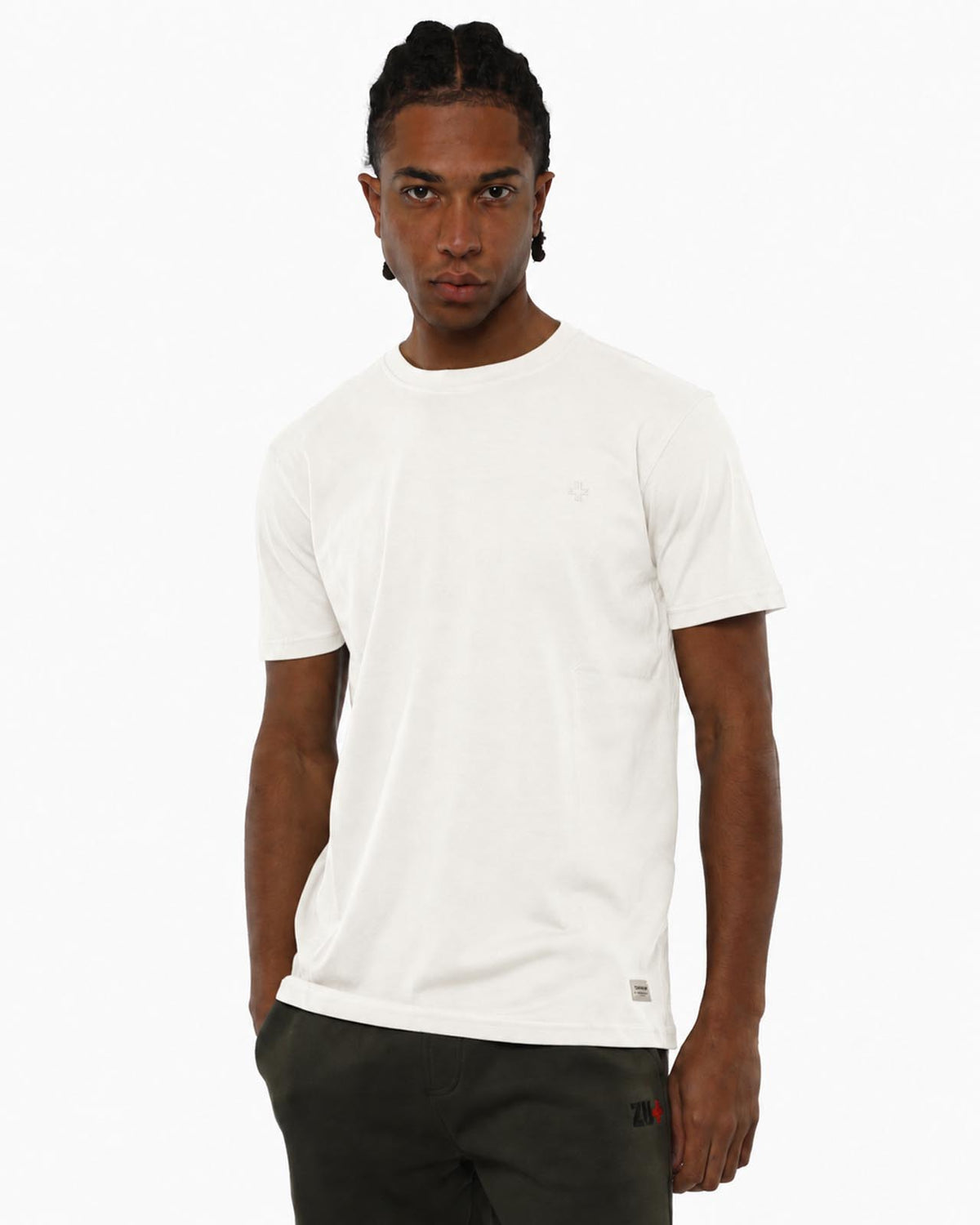 T-Shirt con ricamo tono su tono