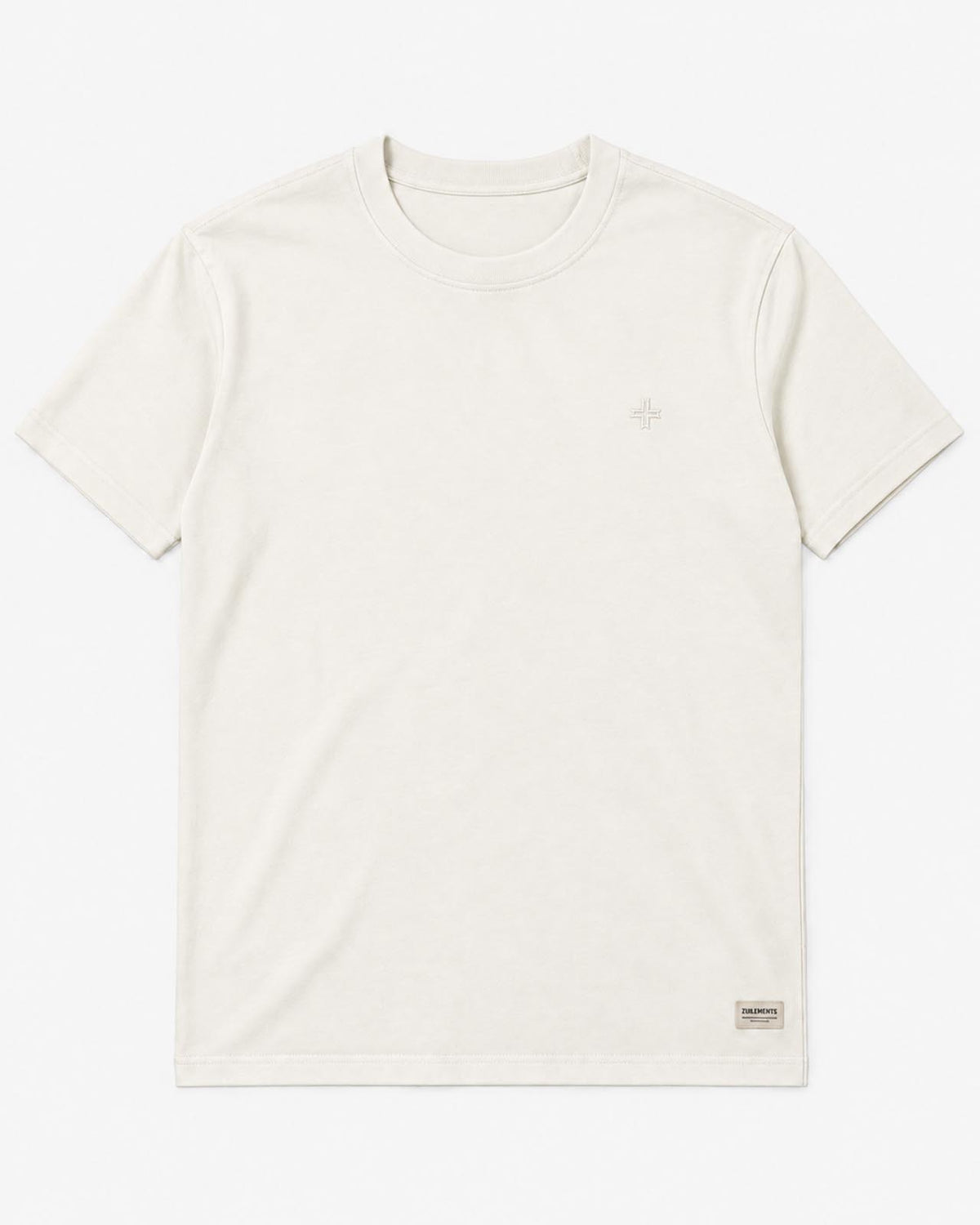 T-Shirt con ricamo tono su tono