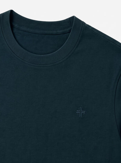 T-Shirt con ricamo tono su tono
