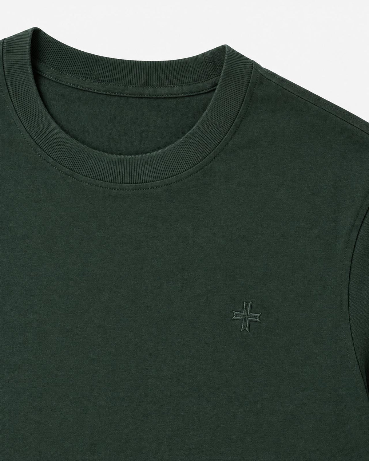 T-Shirt con ricamo tono su tono
