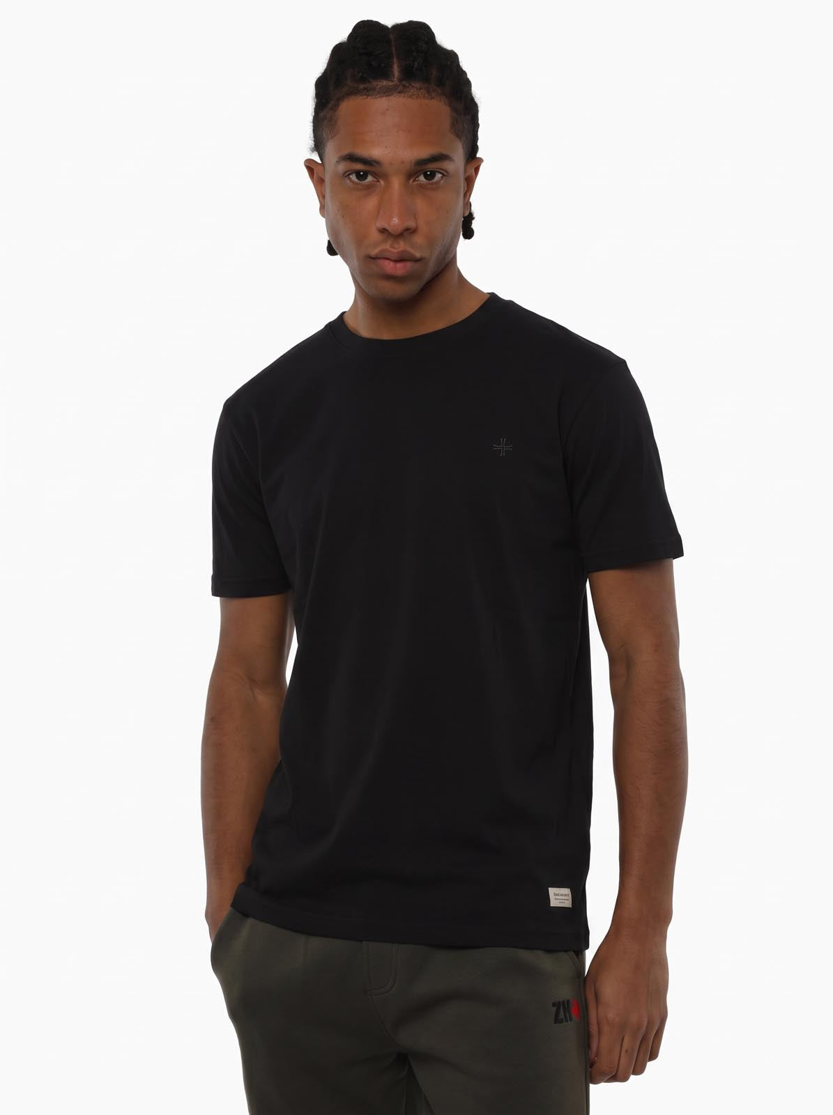 T-Shirt con ricamo tono su tono