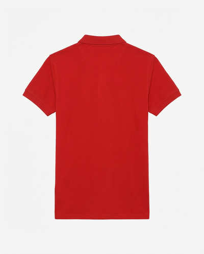 Polo piquet in puro cotone con logo ricamato e bottoni logati