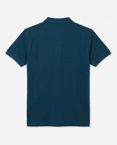 Polo piquet in puro cotone con logo ricamato e bottoni logati