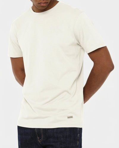 T-shirt girocollo maniche corte con micrologo ricamato