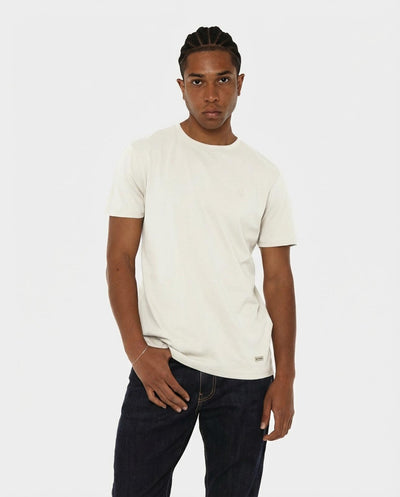 T-shirt girocollo maniche corte con micrologo ricamato