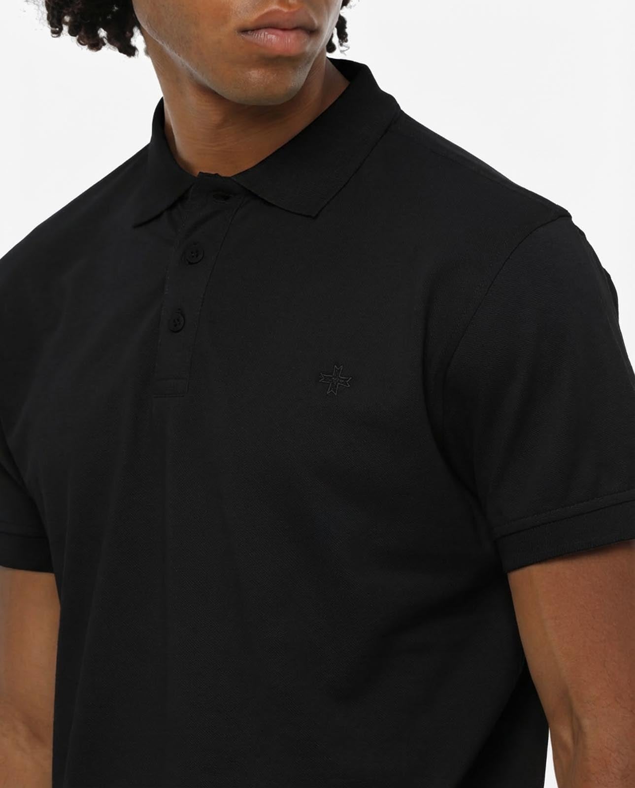 Polo in piquet con logo ricamato e dettagli sul fondo