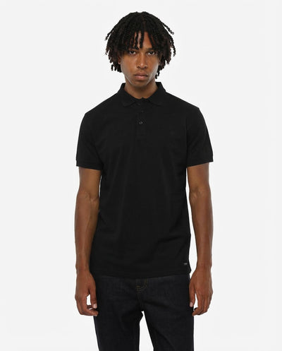 Polo in piquet con logo ricamato e dettagli sul fondo