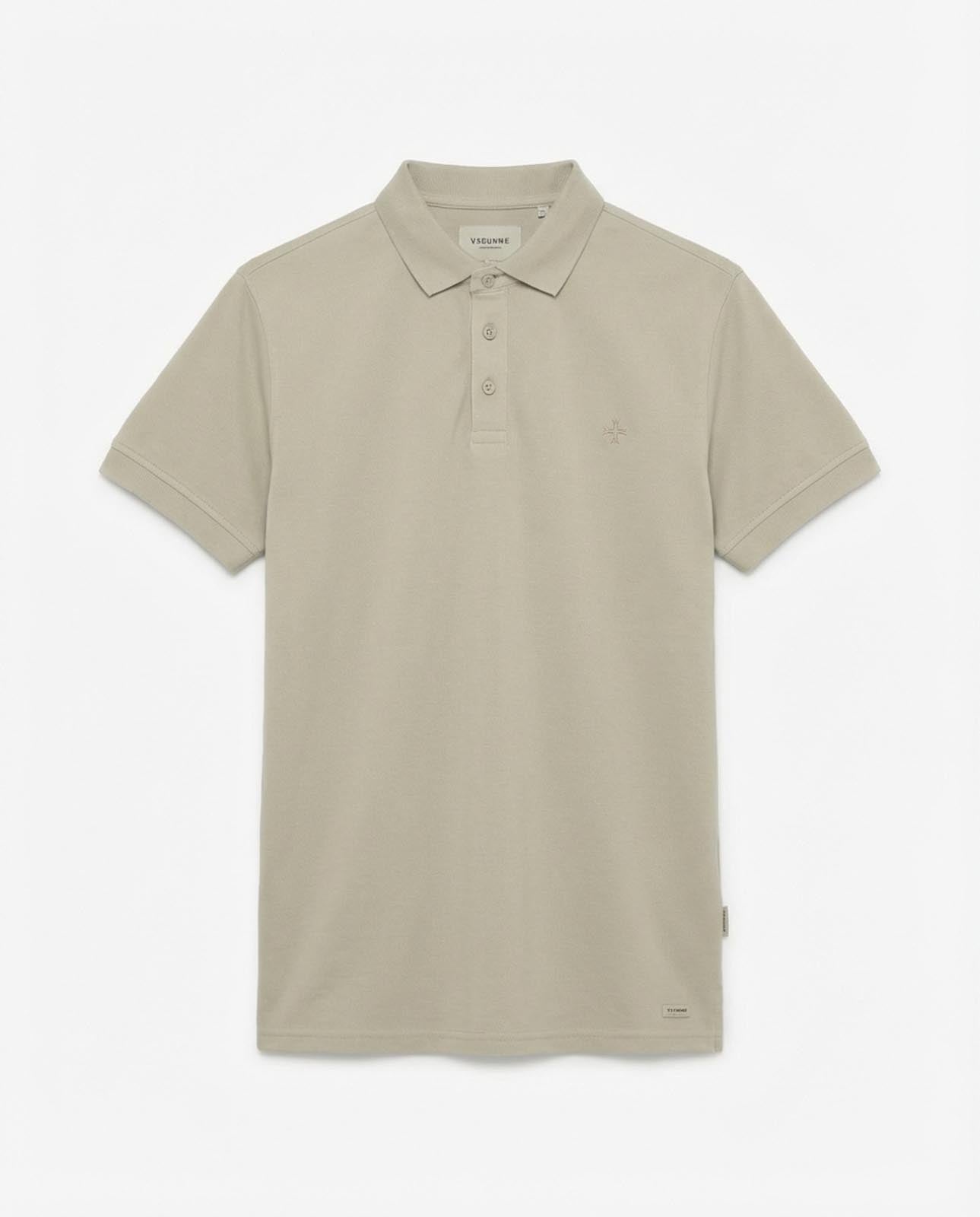 Polo in piquet con logo ricamato e dettagli sul fondo