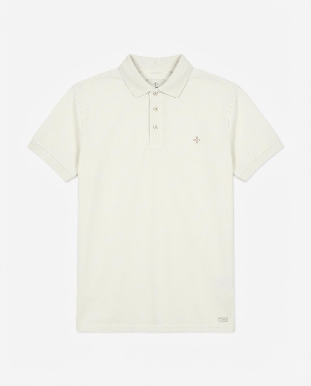 Polo in piquet con logo ricamato e dettagli sul fondo