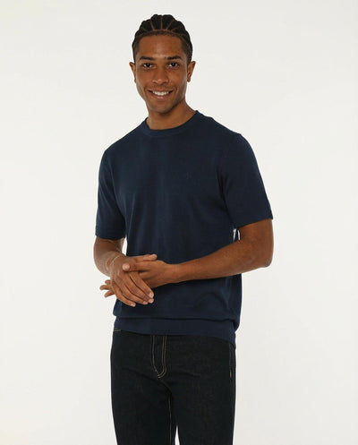 T-shirt in maglia maniche corte girocollo