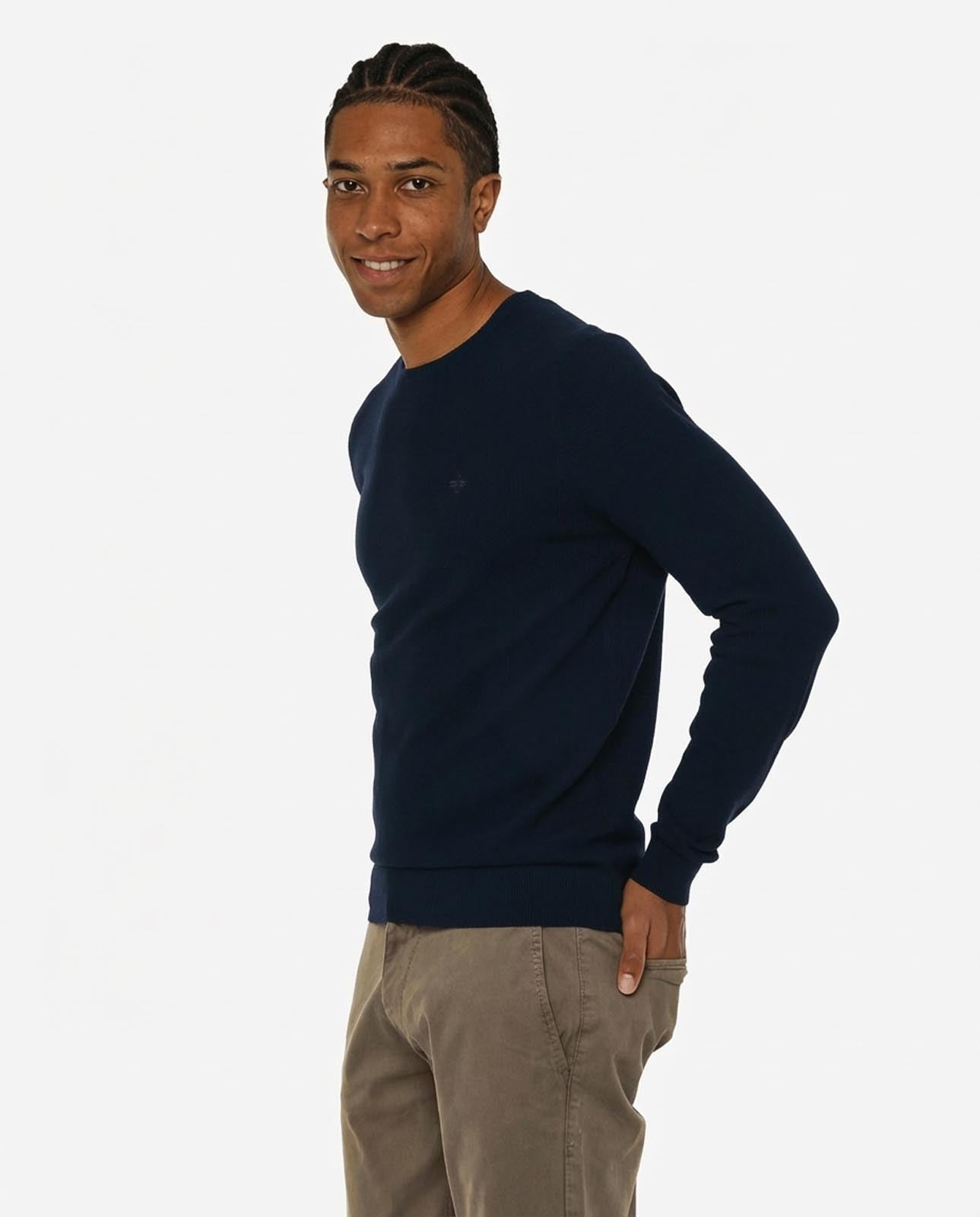 Maglia girocollo con polsini