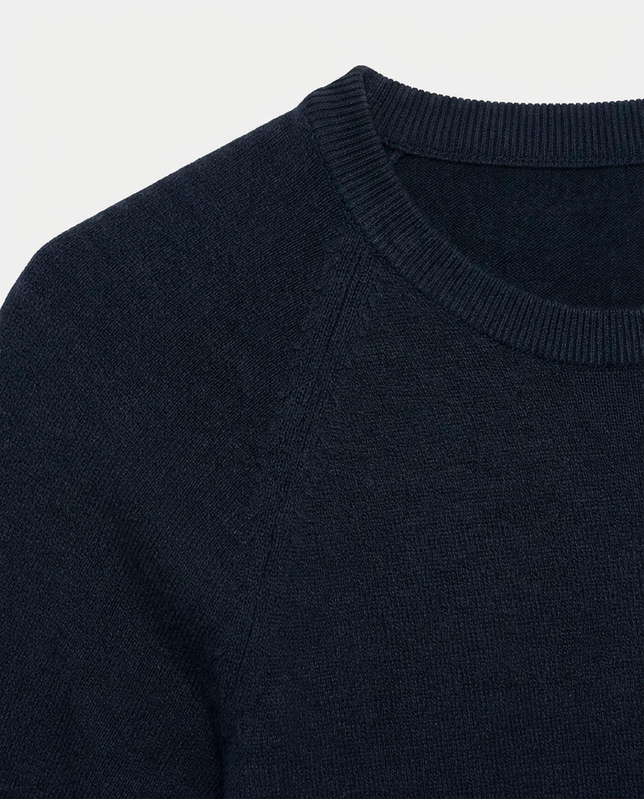 Maglia girocollo con polsini