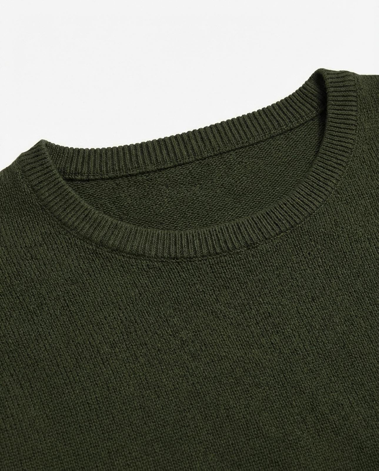 Maglia girocollo con polsini