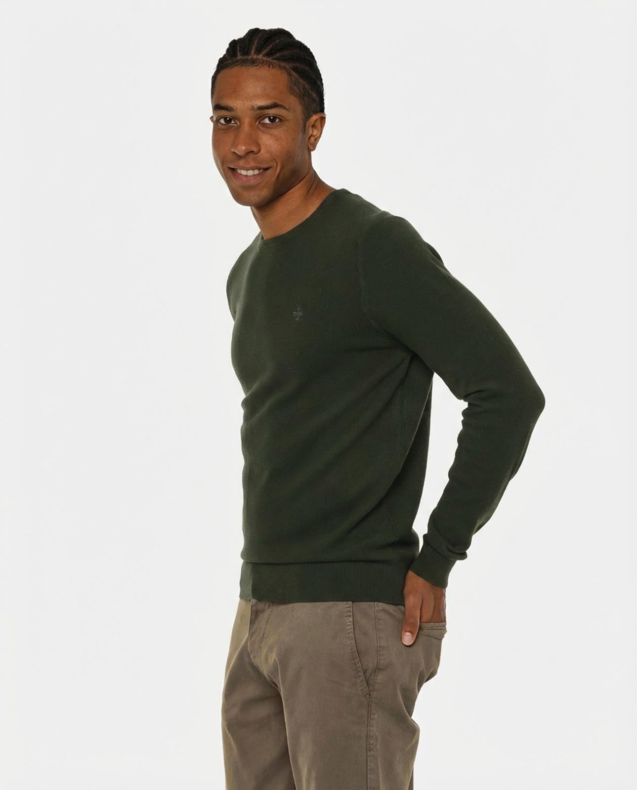 Maglia girocollo con polsini