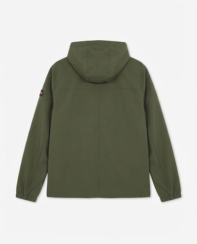 Giubbino zip con cappuccio e chiusura frontale