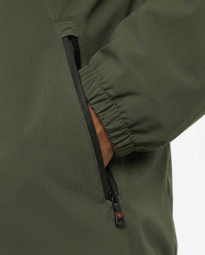 Giubbino zip con cappuccio e chiusura frontale