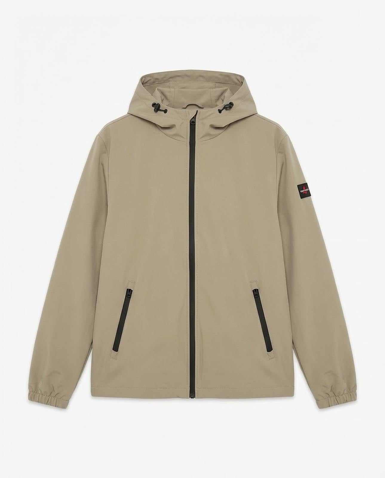 Giubbino zip con cappuccio e chiusura frontale